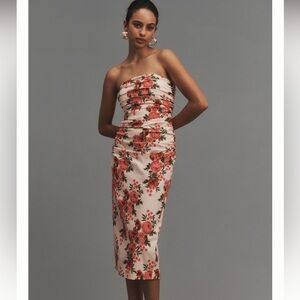 The Soleil Slim Strapless Ruched Dress from anthropology
